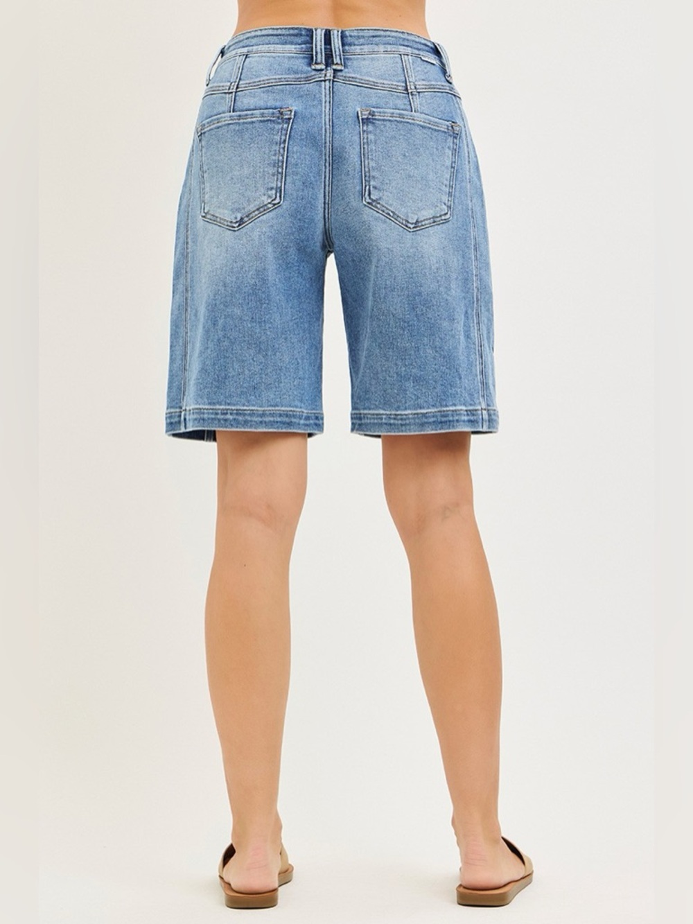 RISEN 2-Button Slouchy Jorts with Pockets - Picture 6 of 8